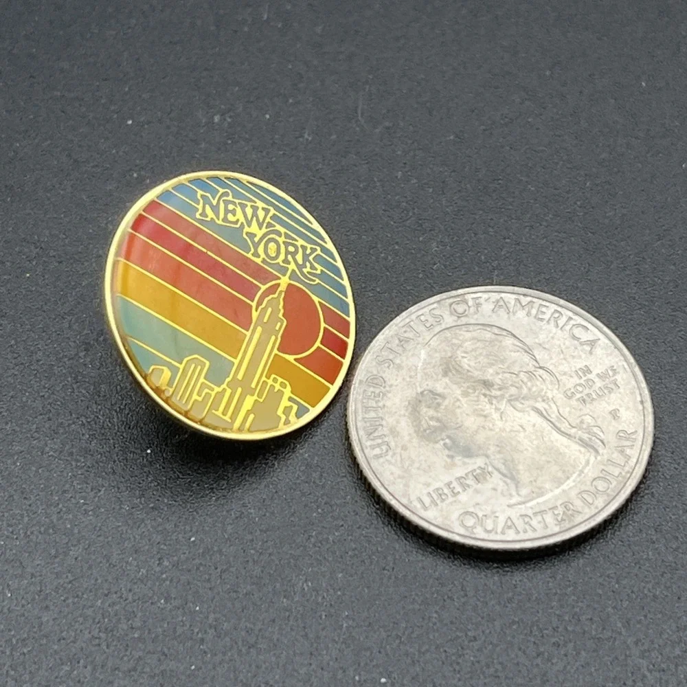New York City Sunrise Cityscape Lapel‎ Hat Pin